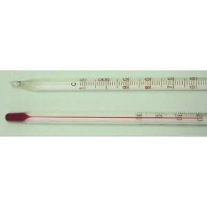 Lab Thermometer   Red Alcohol with Double Scale (110 C and 230 F 