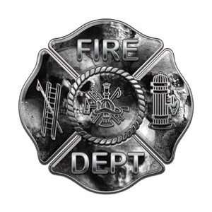  Firefighter Fire Department Decal Gray Skulls 6 