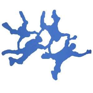  Skydiving 4 Way RW Formation Decal Sticker   Cobalt Blue 