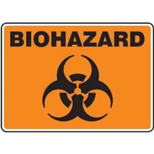 Safety Sign, Biohazard, 10 X 14, Aluminum  Industrial 