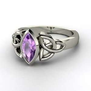  Caitlin Ring, Platinum Ring with Amethyst Jewelry