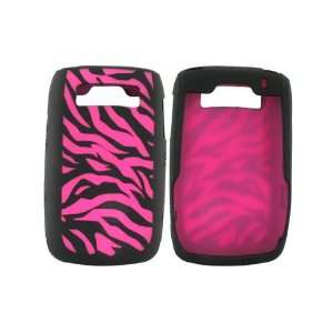  For Blackberry Bold 9700 Silicone Skin Case Pink Zebra 
