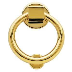 Baldwin 0195003 Lifetime Polished Brass Ring Door Knocker 0195
