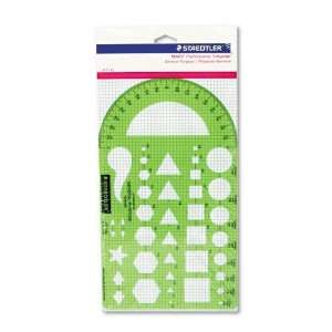  Staedtler Template, Geometric Shapes/Symbols, Protractor 