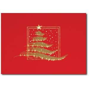 Birchcraft Studios 0875 Sparkling Christmas Tree   Gold Lined Envelope 