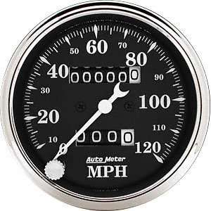   Tyme Black 3 1/8 120 mph In Dash Mechanical Speedometer Automotive