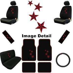 Nautical Navigation Red Stars Auto Accessories Interior Car Truck SUV 