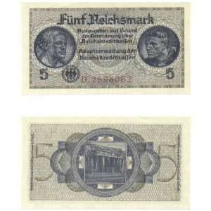  German Occupied Territories ND (1940 45) 5 Reichsmark 