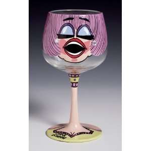  Sass itude by Alice Art Wine Glass   Char Donnay Kitchen 