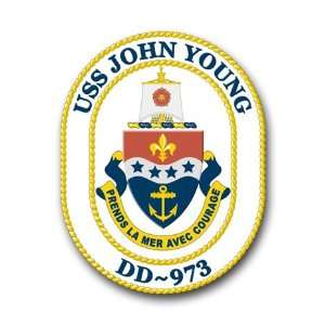  US Navy Ship USS John Young DD 973 Decal Sticker 3.8 