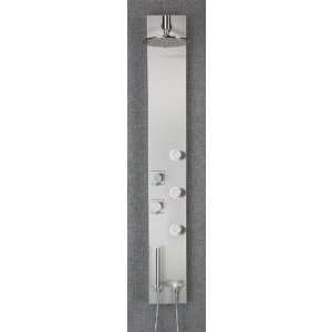   Stainless Steel Shower Panel with Handspray and Three Body Jet Sprays