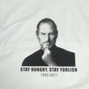  Steve Jobs T shirts Stay Hungry, Stay Foolish White Tee 