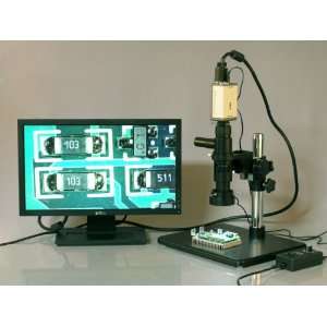 AmScope 11X 80X Coaxial Light Inspection Zoom Microscope + 10MP Camera 