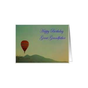  Great Grandfather happy birthday Hot Air Balloon Card 