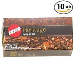 Sosro Jasmine Teabag, 50 grams (Pack of 10)  Grocery 
