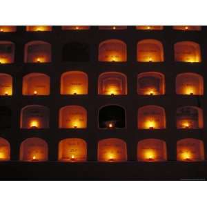  Candles Light the Graves of Niches in the Cemetary, Oaxaca 