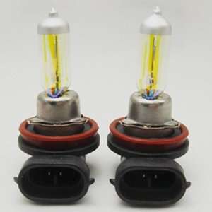  H11 12V 55W Golden Yellow Fog Light Bulbs 3000K 2 Pcs 