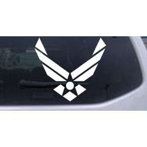 White 18in X 16.1in    US Air Force Military Car Window Wall Laptop 