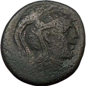  PELLA 158BC Ancient Authentic Greek Coin ATHENA BULL 