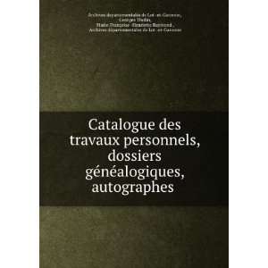   de Lot  et Garonne Archives departementales de Lot  et Garonne Books