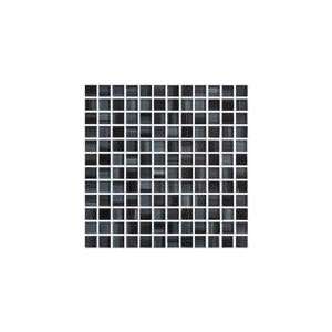 Full Sheet Sample of Midnight Series Black and Gray Glass Mosaic Tile 