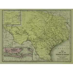  Mitchell 1852 Antique Map of Texas 