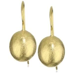   Rena Luxx 22k Gold Plated Sterling Silver Ball Drop Earrings Jewelry