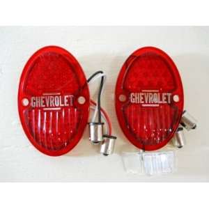 1933   1936 Chevy Red LED Stop Turn Tail Light Kits / White LED 