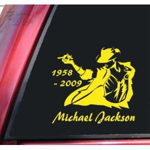  Michael Jackson 1958   2009 Vinyl Decal Sticker   Yellow 