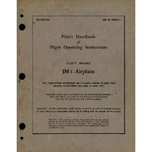  Glenn Martin JM 1 Aircraft Flight Handbook Manual Martin 