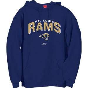  St. Louis Rams Navy Goal Line Hooded Sweatshirt Sports 