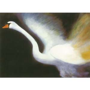 6x9) Swan Greeting Card No Envelope 