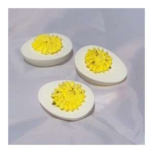    New Delicious Faux Set of Three, Deviled Eggs Toys & Games