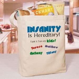  Insanity Personalized Canvas Tote Bag 