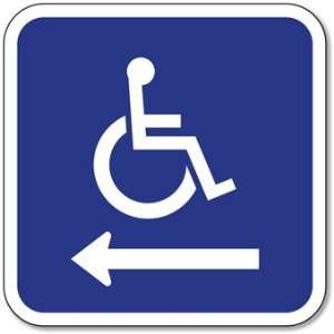  ADA Handicapped Wheelchair Accessible Symbol Signs   Left 