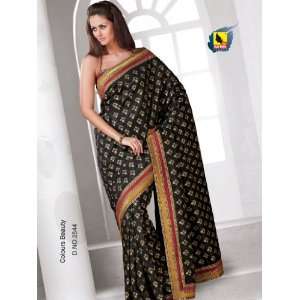  Exclusive Designer Synthetic Raw Silk Printed Saree / Sari 