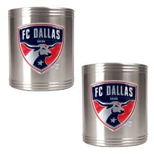  FC Dallas MLS 2pc Stainless Steel Can Holder Set   Primary 