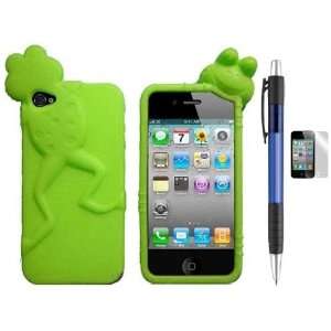  Neon Green Jumping Frog Shape Design Protector Soft Cover 