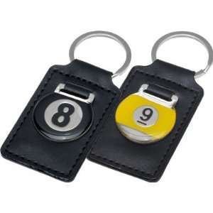  8 or 9 Ball Leather Key Holder 