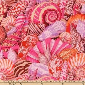  43 Wide Shell Montage Pink Fabric By The Yard Arts 