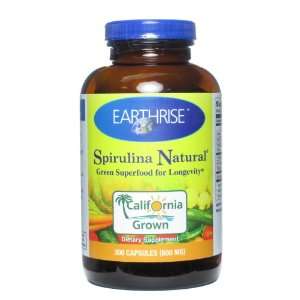  Earthrise Spirulina Natural 600 mg 300 capsules Health 