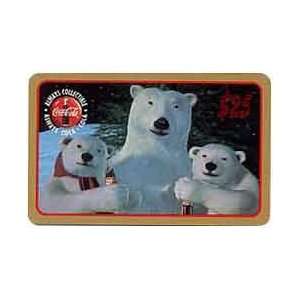   25. Three Polar Bears. 2 Young Ones With Coke Bottles 
