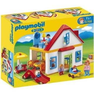  Playmobil 6768   1.2.3 Family House with Slide Explore 