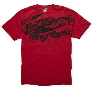  Fox Racing Torn Apart T shirt   2X Large/Red Automotive