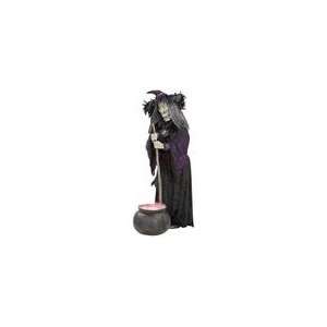 5 1/2 Life Size Witch with Fogging Cauldron
