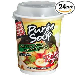 Kitchen 88 Puree Soup Tom Yum Mushroom, 3.1 Ounce Cups (Pack of 24 