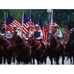  Equestrian Riders in 4th of July Parade on Constitution 