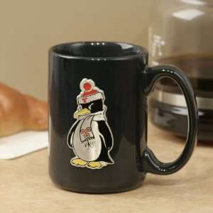 Youngstown State Penguins Black 15oz. Pewter Logo Ceramic Mug  