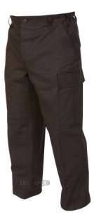 TRU SPEC Black BDU Pants 100% Cotton Rip Stop S/L  