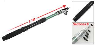 Sections Line Guide 2.1M Telescopic Fishing Pole Rod  